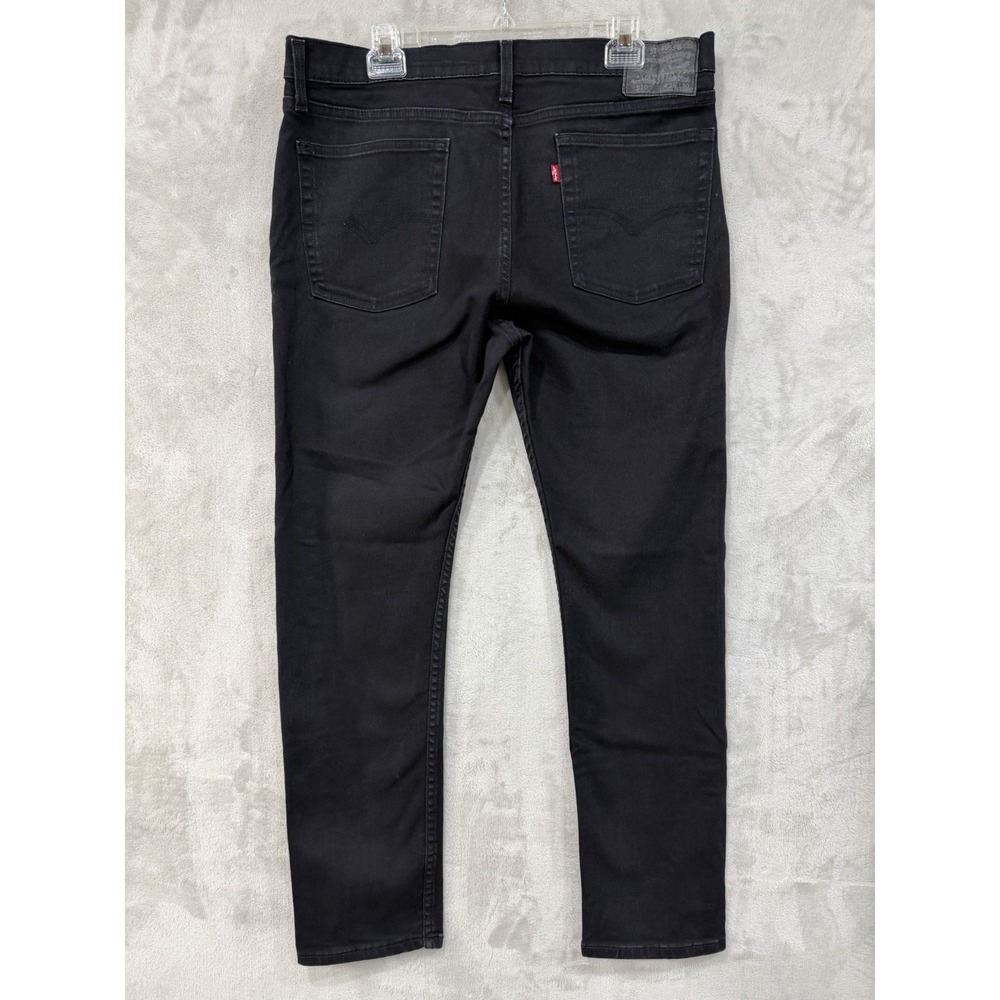 Levi's 510 Skinny Jeans Men's 36x30 Black Stretch Denim Slim Inseam 28" EUC - Picture 1 of 12